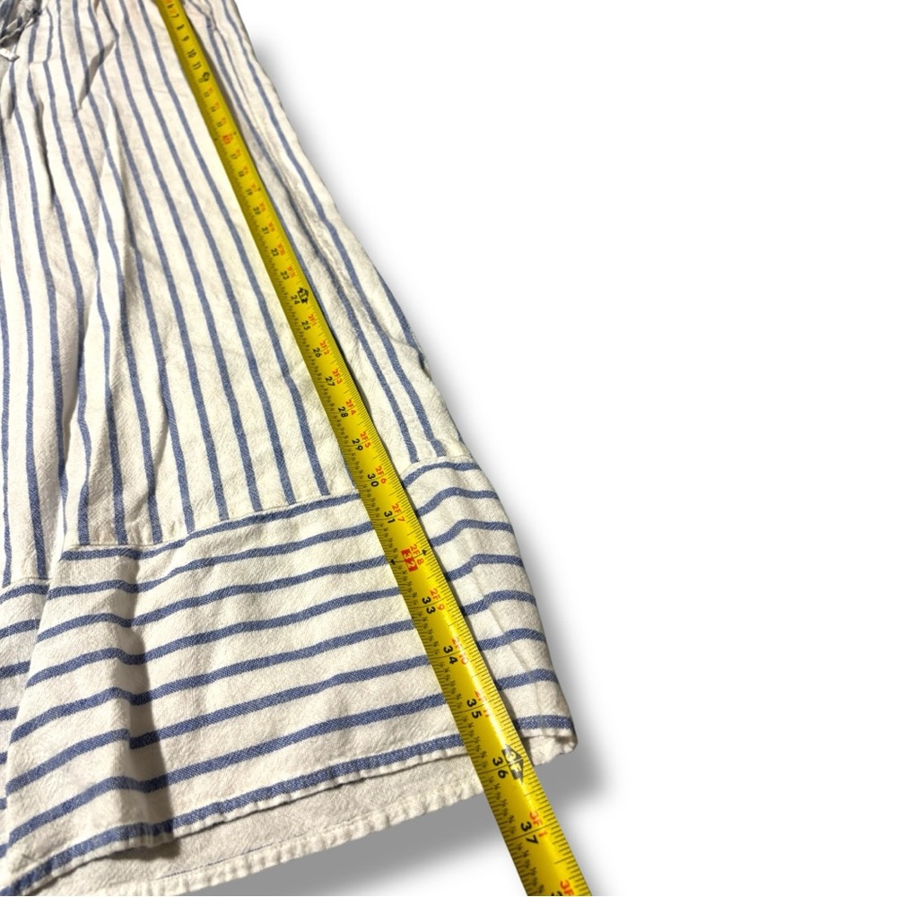 Lauren Conrad 2-Piece White and Blue Striped Lightweight Tie Up Top & Bottom Set - Picture 8 of 16